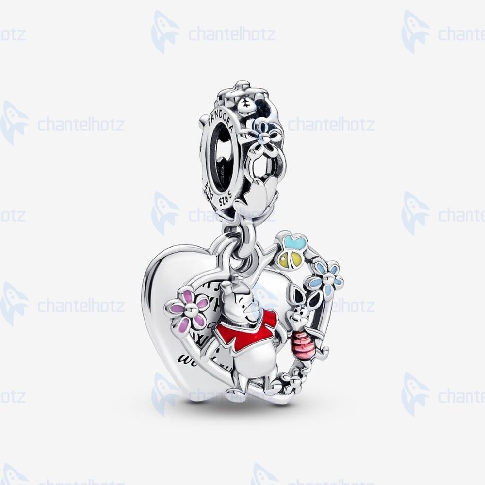 Pandora Disney Winnie the Pooh & Piglet Double Dangle Charm